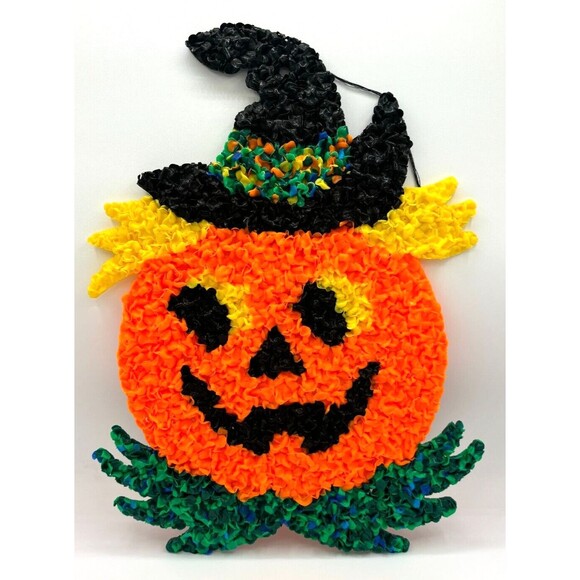 Halloween Popcorn Melt Jack O Lantern Witch Pumpkin Plast Kage USA Made 16" New - Picture 10 of 14